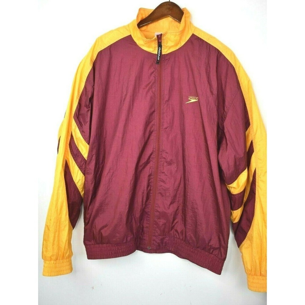 Vintage 90s Speedo Mens Windbreaker‎ Jacket Size Large